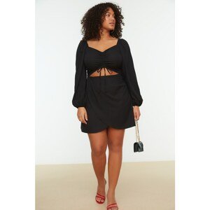 Trendyol Curve Black Cut Out Detailed Woven Dress