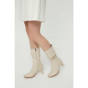 Trendyol Knee-High Boots - Beige - Block