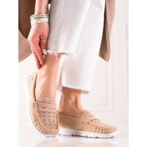 GOODIN MOCCASINS WITH OPENWORK PATTERN