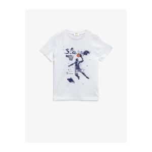 Koton Boy's Short Sleeve Crew Neck Cotton T-Shirt