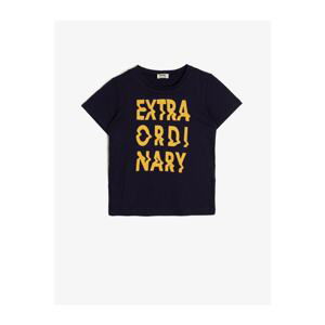 Koton Boy's Black Printed T-Shirt