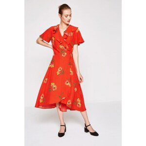 Koton Women's Red Patterned Dress