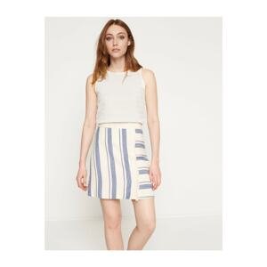 Koton Women's Blue Striped Skirt