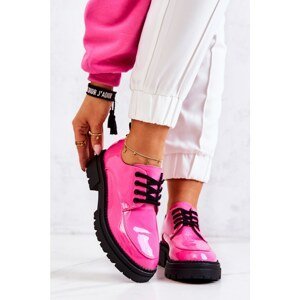 Laquered Lace-up Shoes La.Fi Pink Joselin