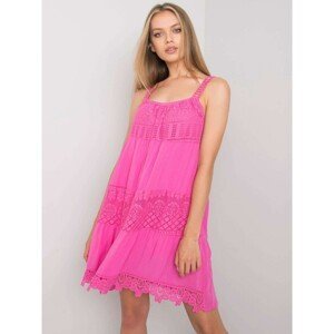 OCH BELLA Pink dress with lace inserts