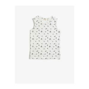 Koton Boy Gray Patterned Printed Singlet Cotton