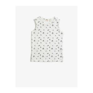 Koton Boy Gray Patterned Printed Singlet Cotton