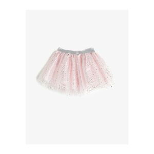 Koton Leaf Printed Tulle Skirt