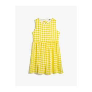 Koton Girl Yellow Check Dress