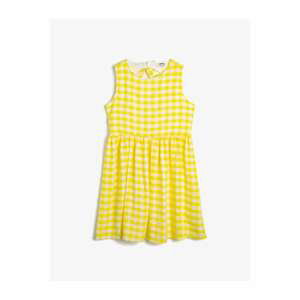 Koton Girl Yellow Check Dress