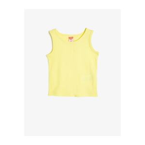 Koton Baby Girl Yellow Sleeveless Plain Singlet