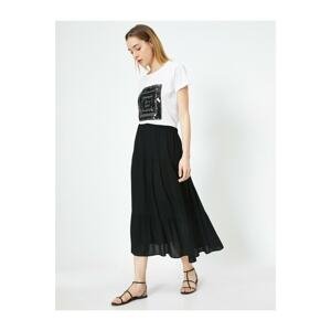 Koton Women's Black Ruffle Detailed Skirt