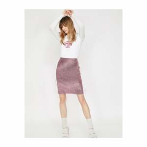 Koton Women's Pink Patterned Skirt