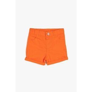Koton Orange Baby Boy Pocket Detailed Shorts