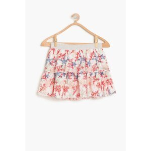 Koton Ecru Girl Patterned Skirt