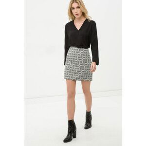 Koton Women's Black Patterned Skirt