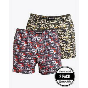 2PACK men's shorts Meatfly multicolored (Agostino - graveyard)