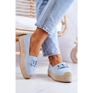 Classic Espadrilles On The Platform Blue Julianne