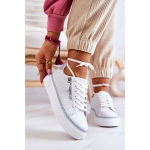 Sports Shoes On The Platform White And Blue Louisa