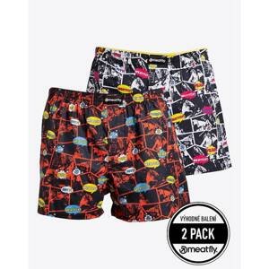 2PACK men's shorts Meatfly multicolored (Agostino - red / black comics)