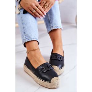 Classic Espadrilles On The Platform Black Julianne