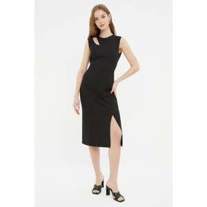 Trendyol Black Slit Detailed Dress