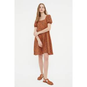 Trendyol Tile Patterned Square Collar Dress