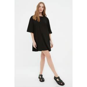 Trendyol Black A-line Mini Knitted Dress