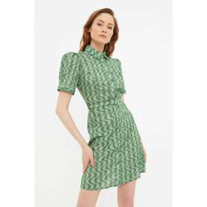 Trendyol Green Belted Shirt Dress