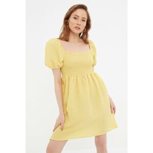 Trendyol Yellow Gingham Dress
