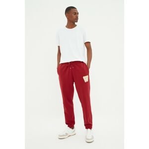 Trendyol Claret Red Men's Regular/Normal Wear Jogger Sweatpants With Elasticated Legs, Elasticated Legs