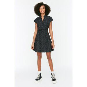 Trendyol Black Belted Buttoned Dress