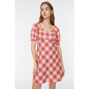 Trendyol Pink Plaid Dress