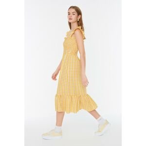 Trendyol Yellow Check Dress