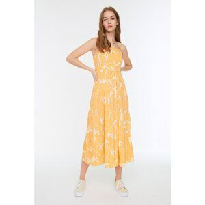 Trendyol Orange Strap Patterned Dress