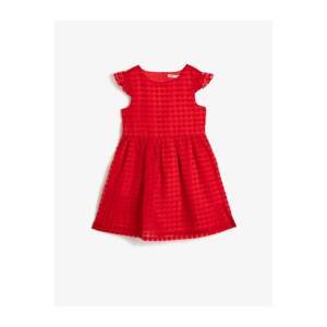 Koton Girl Red Patterned Dress