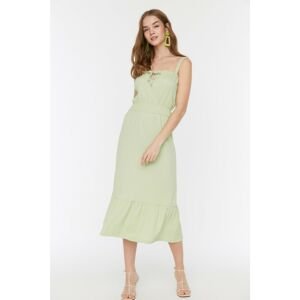 Trendyol Mint Crepe Maxi Knitted Dress