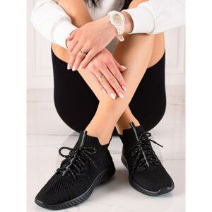 TRENDI FASHIONABLE BLACK SNEAKERS