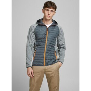 Grey Quilted Light Hooded Jack & Jones Multi Jack - Men