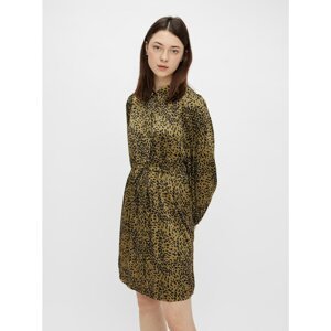 Khaki Patterned Shirt Dress Pieces - Women