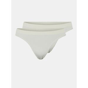 Set of Two White Panties Pieces Symmi - Women