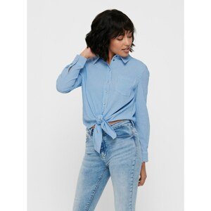 Blue Striped Shirt with Tie ONLY Lecey - Women