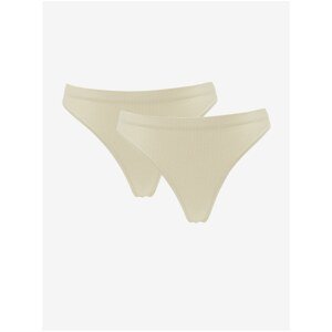 Set of two thongs in cream Color Pieces Symmi - Women