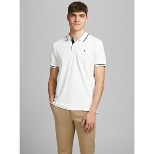 White Polo T-Shirt Jack & Jones Jersey - Men