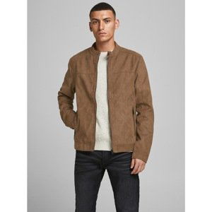 Brown Leatherette Jacket Jack & Jones Warner - Men