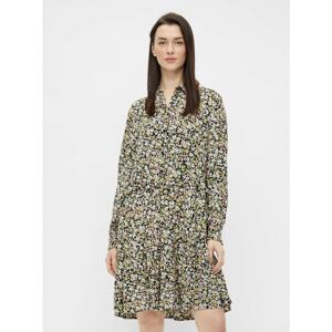 Green-Black Floral Shirt Dress Pieces - Women