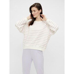 Pink-White Striped Sweatshirt Pieces Greta - Women