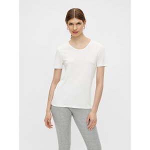 White Basic T-Shirt Pieces Kamala - Women