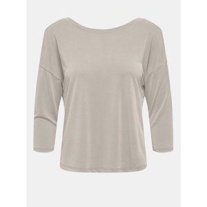 Beige T-Shirt with Neckline ONLY Free - Women