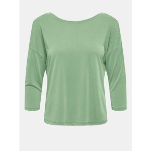 Green T-shirt with neckline on the back ONLY Free - Women